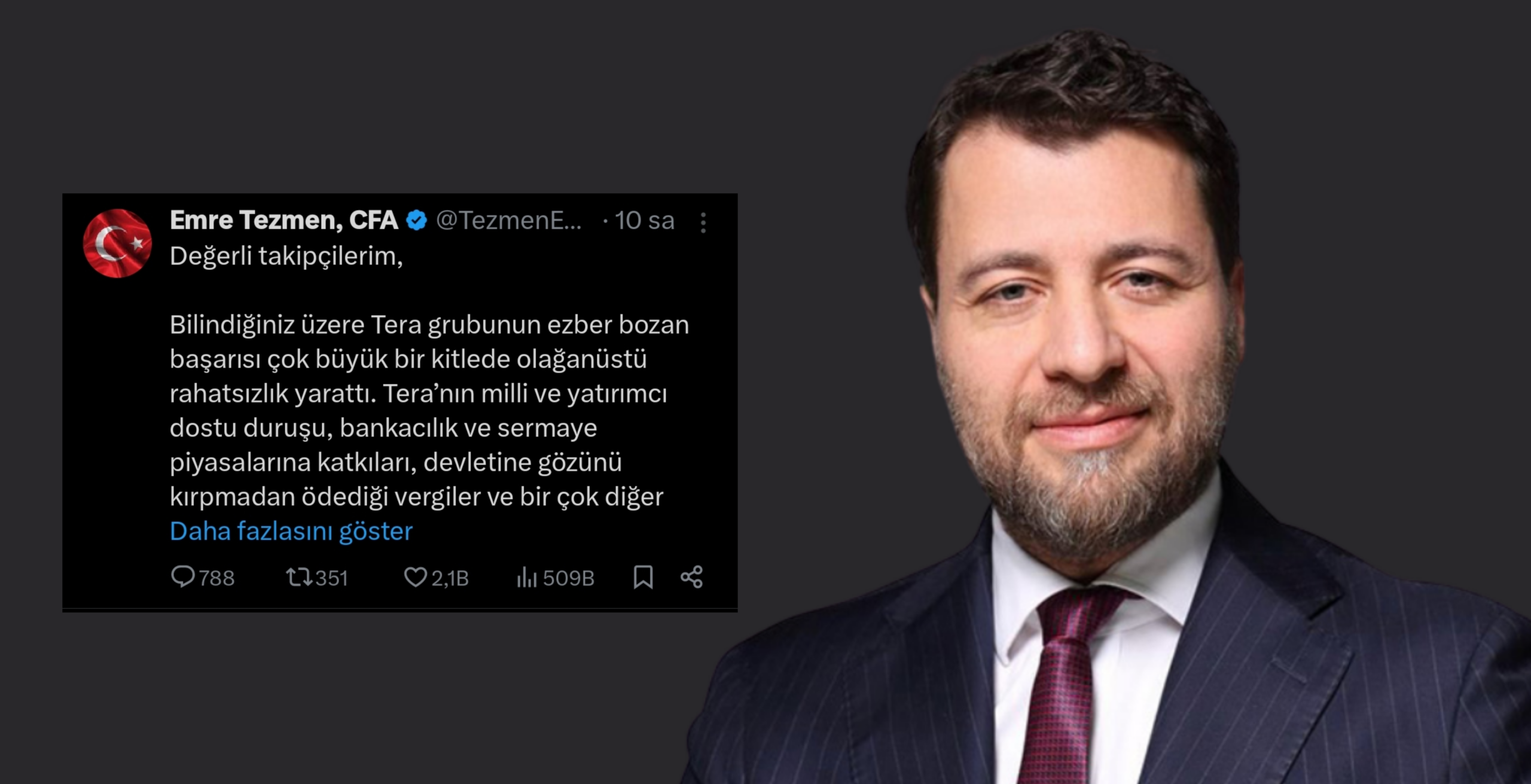 Emre Tezmen’den Tera Grubu açıklaması: “Koordineli algı operasyonu ve hisse manipülasyonu yapıldı”